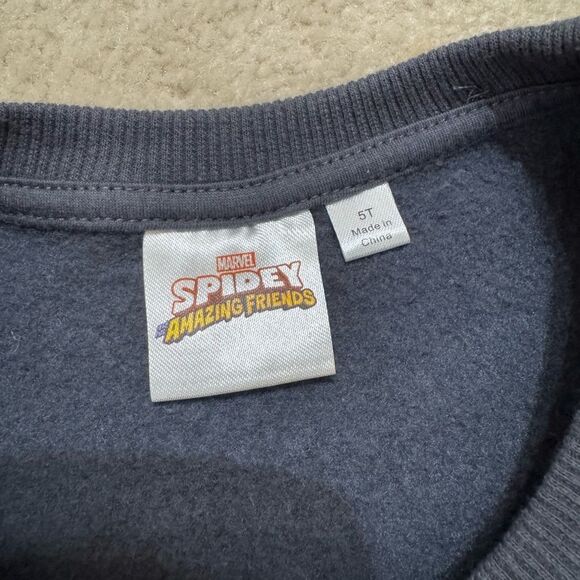 Toddler Boys Marvel Spidey Crewneck Sweatshirt 5T - Picture 2 of 4